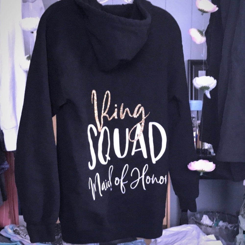 Maid of Honor Bachelorette Ring Squad Zip Hoodie